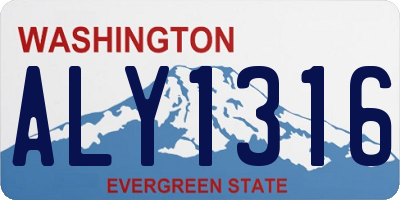 WA license plate ALY1316