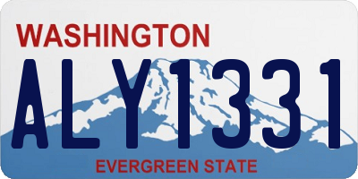 WA license plate ALY1331