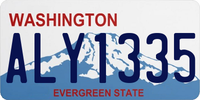WA license plate ALY1335