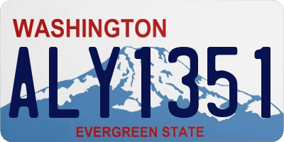 WA license plate ALY1351