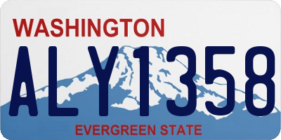 WA license plate ALY1358