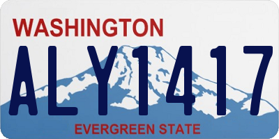 WA license plate ALY1417