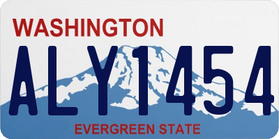 WA license plate ALY1454