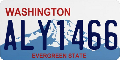WA license plate ALY1466