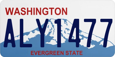 WA license plate ALY1477