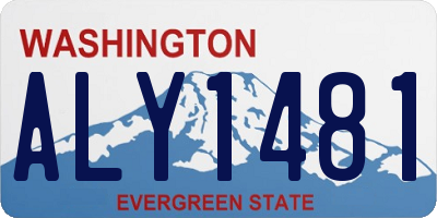 WA license plate ALY1481