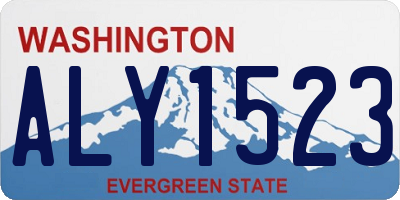 WA license plate ALY1523