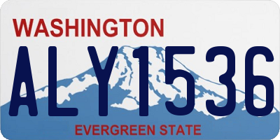 WA license plate ALY1536