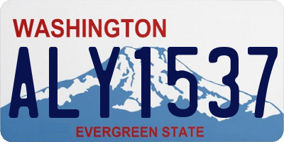 WA license plate ALY1537