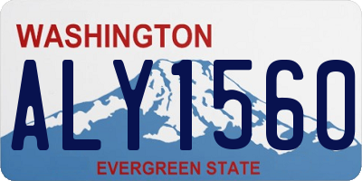 WA license plate ALY1560