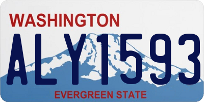 WA license plate ALY1593