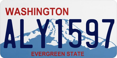 WA license plate ALY1597