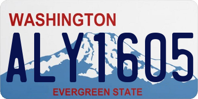 WA license plate ALY1605