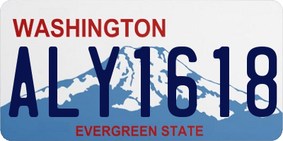 WA license plate ALY1618