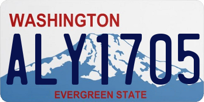 WA license plate ALY1705