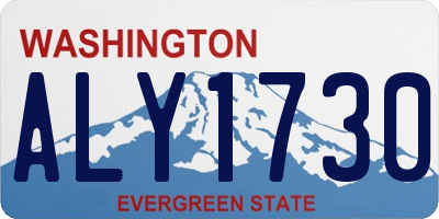 WA license plate ALY1730