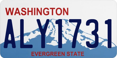 WA license plate ALY1731
