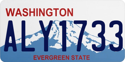 WA license plate ALY1733