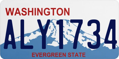 WA license plate ALY1734