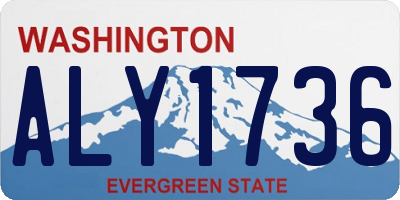 WA license plate ALY1736