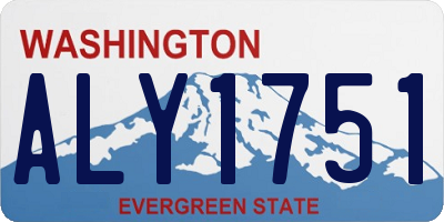 WA license plate ALY1751