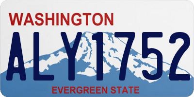 WA license plate ALY1752