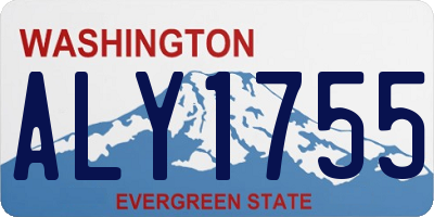 WA license plate ALY1755