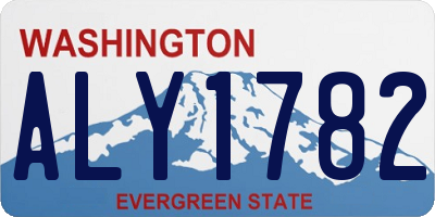 WA license plate ALY1782