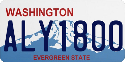 WA license plate ALY1800