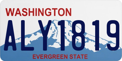 WA license plate ALY1819