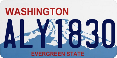 WA license plate ALY1830