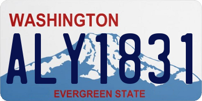 WA license plate ALY1831