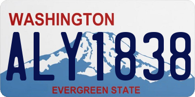 WA license plate ALY1838