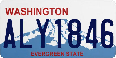 WA license plate ALY1846