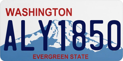 WA license plate ALY1850