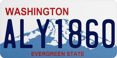 WA license plate ALY1860