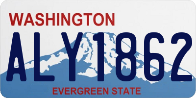 WA license plate ALY1862