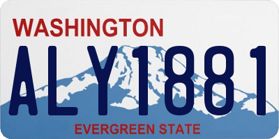 WA license plate ALY1881