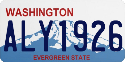 WA license plate ALY1926