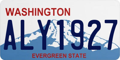 WA license plate ALY1927