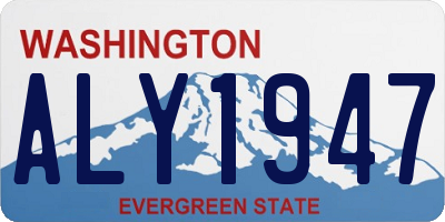 WA license plate ALY1947
