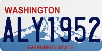 WA license plate ALY1952