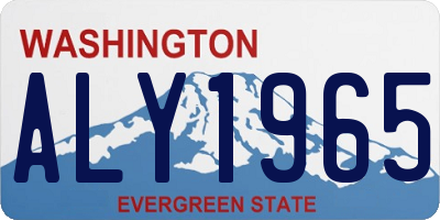 WA license plate ALY1965
