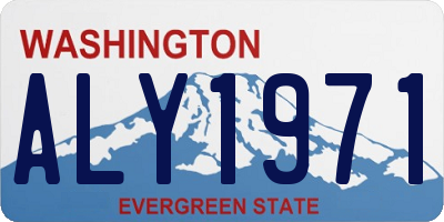 WA license plate ALY1971