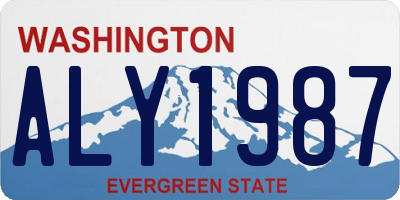 WA license plate ALY1987