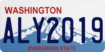 WA license plate ALY2019