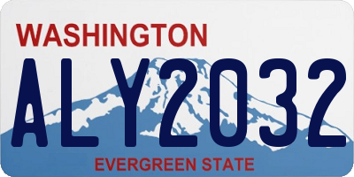WA license plate ALY2032