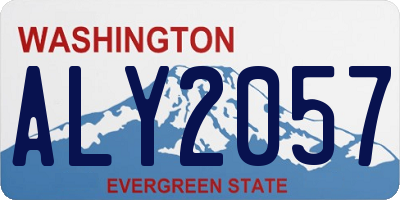 WA license plate ALY2057