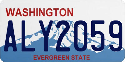 WA license plate ALY2059