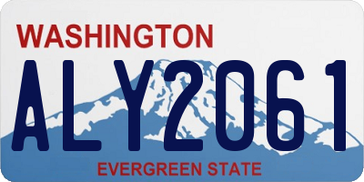 WA license plate ALY2061